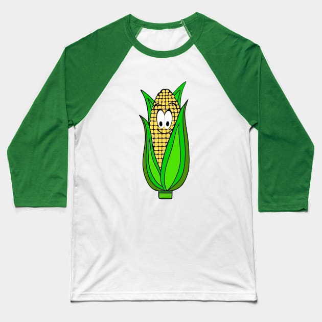 FUNNY Food Corn On The Cob Baseball T-Shirt by SartorisArt1